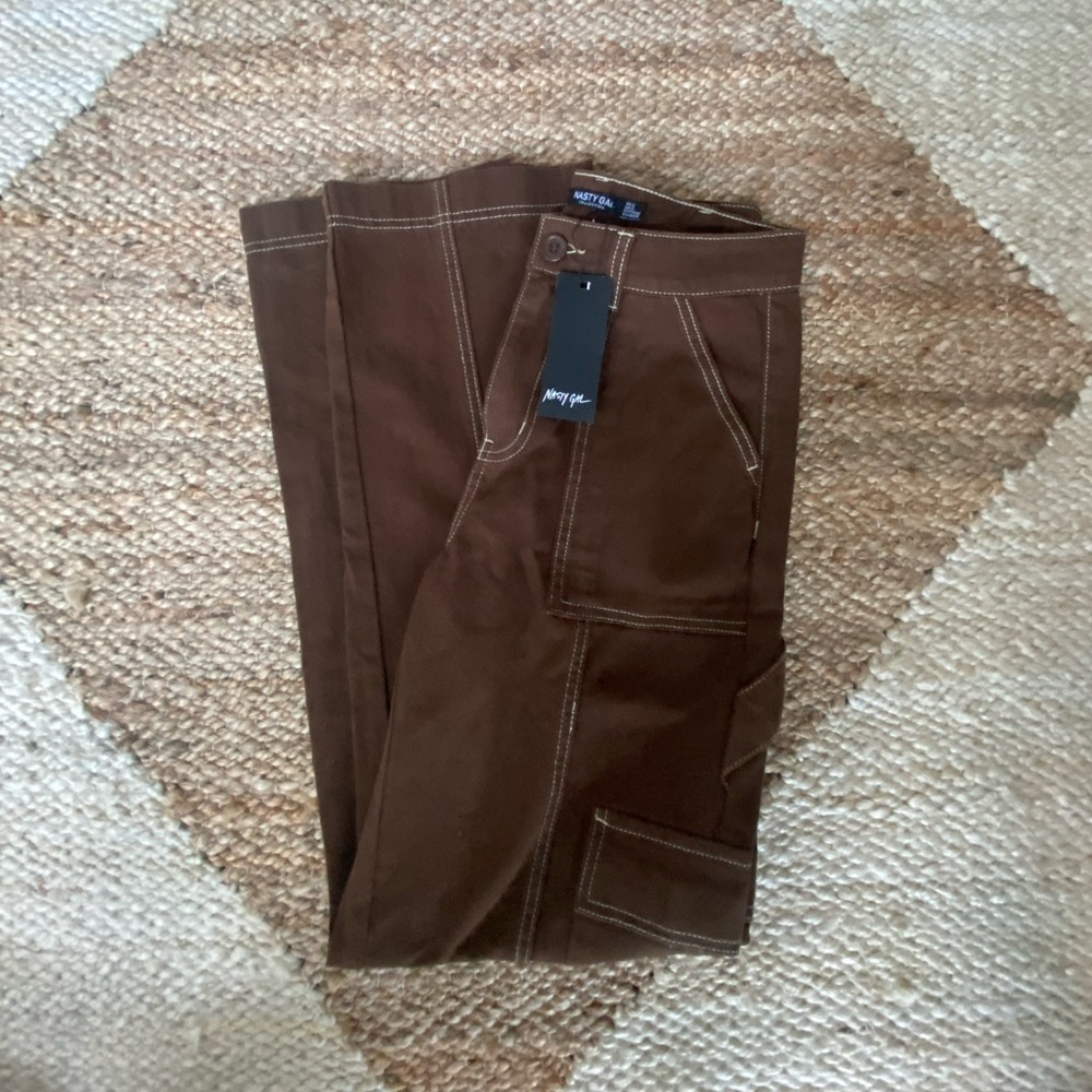 NWT brown utility cargo pants